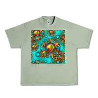 Oil Green western sunset sunflowers seamless pattern Urban Heavy Tee - HRA Design Shop