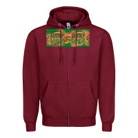 Burgundy St. Patrick's Day Western  Lucky And Blessed Zipper Hoodie - Artiststas