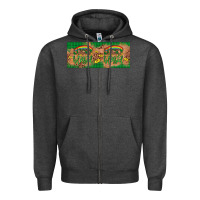Charcoal Heather St. Patrick's Day Western  Lucky And Blessed Zipper Hoodie - Artiststas