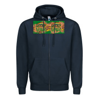 Navy St. Patrick's Day Western  Lucky And Blessed Zipper Hoodie - Artiststas