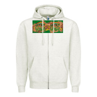 Oatmeal Heather St. Patrick's Day Western  Lucky And Blessed Zipper Hoodie - Artiststas