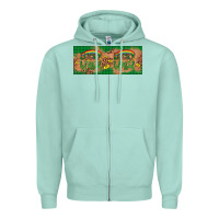 Seafoam St. Patrick's Day Western  Lucky And Blessed Zipper Hoodie - Artiststas