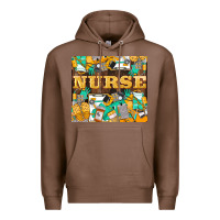 Chestnut Green And Yellow Nurse Premium Hoodie - LillyAllenDesigns