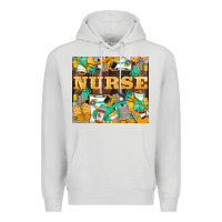 Dove Grey Green And Yellow Nurse Premium Hoodie - LillyAllenDesigns