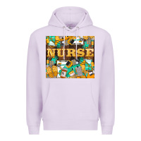 Lilac Green And Yellow Nurse Premium Hoodie - LillyAllenDesigns