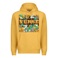 Mustard Green And Yellow Nurse Premium Hoodie - LillyAllenDesigns