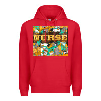 Red Green And Yellow Nurse Premium Hoodie - LillyAllenDesigns