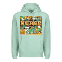 Seafoam Green And Yellow Nurse Premium Hoodie - LillyAllenDesigns