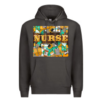 Smoke Green And Yellow Nurse Premium Hoodie - LillyAllenDesigns