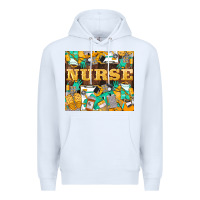 White Green And Yellow Nurse Premium Hoodie - LillyAllenDesigns