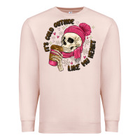 Pale Pink its cold outside like my heart Premium Sweatshirt - MaliasSmallBusiness