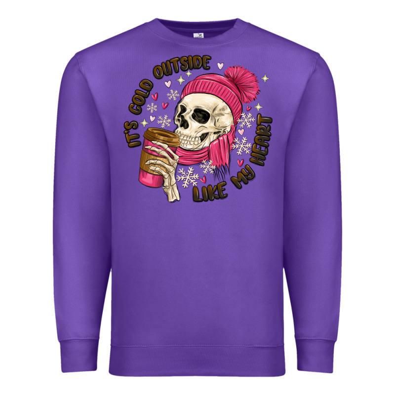 Its Cold Outside Like My Heart Premium Sweatshirt by MaliasSmallBusiness | Teevron