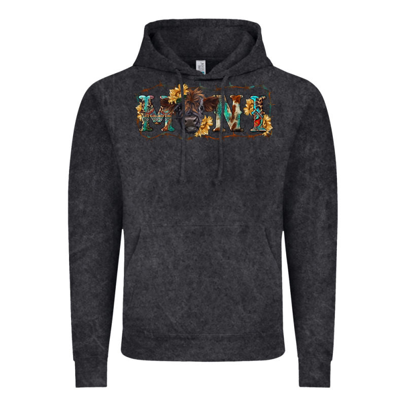 Western Mini Black Highland Calf Vintage Hoodie by RanaPortraitStore | Teevron