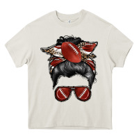 Cream football mom Heavy Core Tee - RacoonDesign
