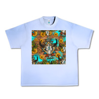 Grape Ice aztec bull skull seamless pattern Urban Heavy Tee - HRA Design Shop