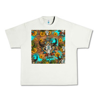 Pistachio aztec bull skull seamless pattern Urban Heavy Tee - HRA Design Shop