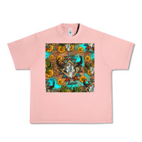 Salmon aztec bull skull seamless pattern Urban Heavy Tee - HRA Design Shop