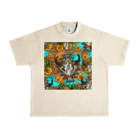 Sandshell aztec bull skull seamless pattern Urban Heavy Tee - HRA Design Shop