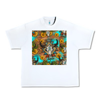 White aztec bull skull seamless pattern Urban Heavy Tee - HRA Design Shop