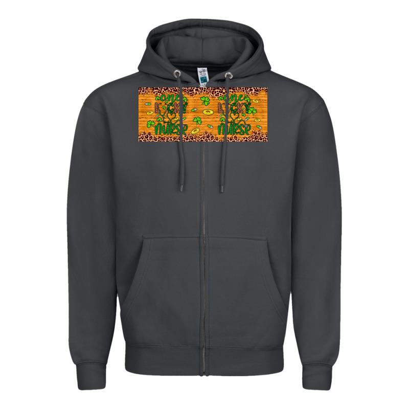 Western St. Patrick's Day One Lucky Nurse Zipper Hoodie by Artiststas | Teevron