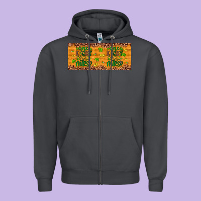 Western St. Patrick's Day One Lucky Nurse Zipper Hoodie Designed By Artiststas