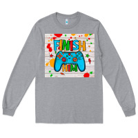 Heather Grey finish him Long Sleeve Tee - JahusDesignShop