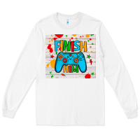 White finish him Long Sleeve Tee - JahusDesignShop