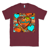 Burgundy teacher hearts Classic Tee - JahusDesignShop