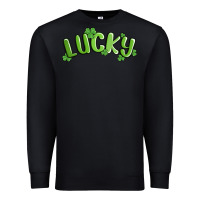 Black lucky st patricks day Premium Sweatshirt - MaliasSmallBusiness