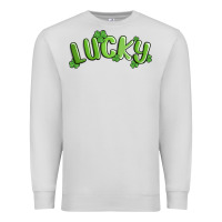 Dove Grey lucky st patricks day Premium Sweatshirt - MaliasSmallBusiness