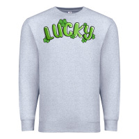 Heather Grey lucky st patricks day Premium Sweatshirt - MaliasSmallBusiness