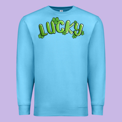Lucky St Patricks Day Premium Sweatshirt Designed By Maliassmallbusiness