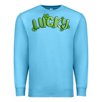 Ocean Blue lucky st patricks day Premium Sweatshirt - MaliasSmallBusiness