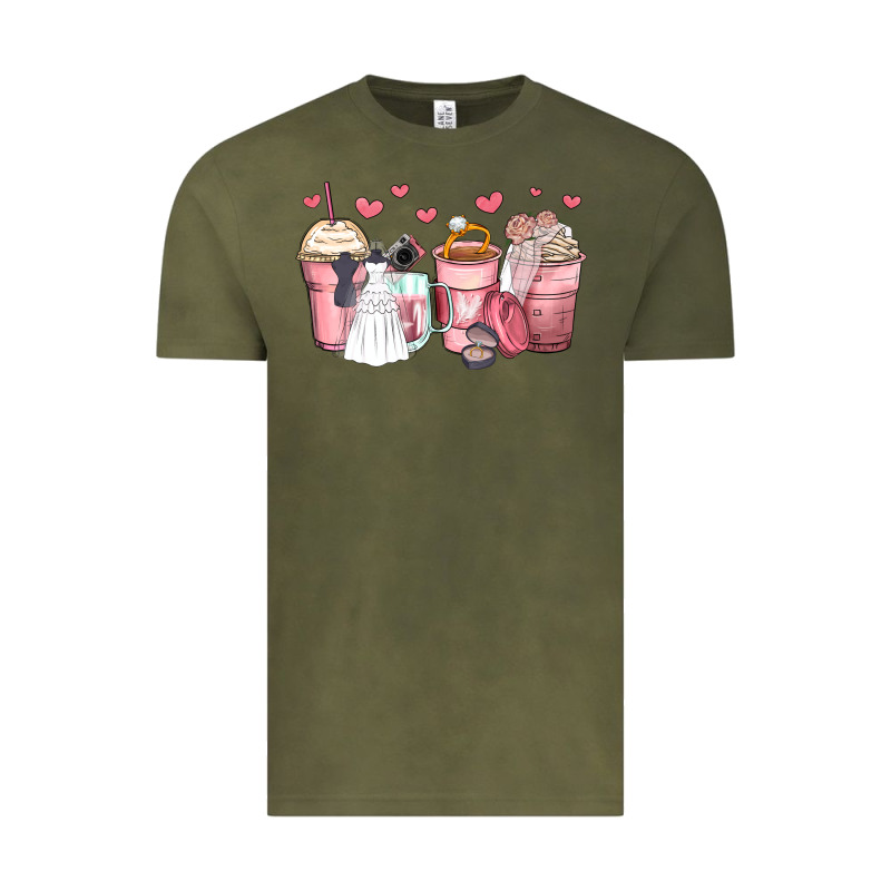 Wedding Bride Coffee Cups Vintage Tee by Zillion Design Studio | Teevron