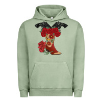 Pigment Oil Green Cowboy Boots Urban Hoodie - Bettercallsaul