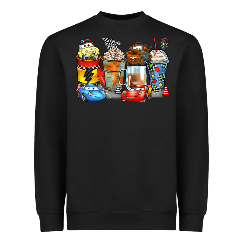 Cartoon Characters Coffee Cups Heavyweight Sweatshirt by Zillion Design Studio | Teevron