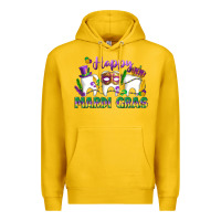 Lemon mardi gras celebration with teeth Premium Hoodie - LillyAllenDesigns