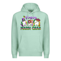 Seafoam mardi gras celebration with teeth Premium Hoodie - LillyAllenDesigns
