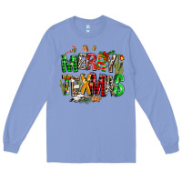 Colony Blue christmas texas western Long Sleeve Tee - AdoDesignShop