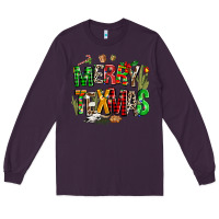 Plum christmas texas western Long Sleeve Tee - AdoDesignShop