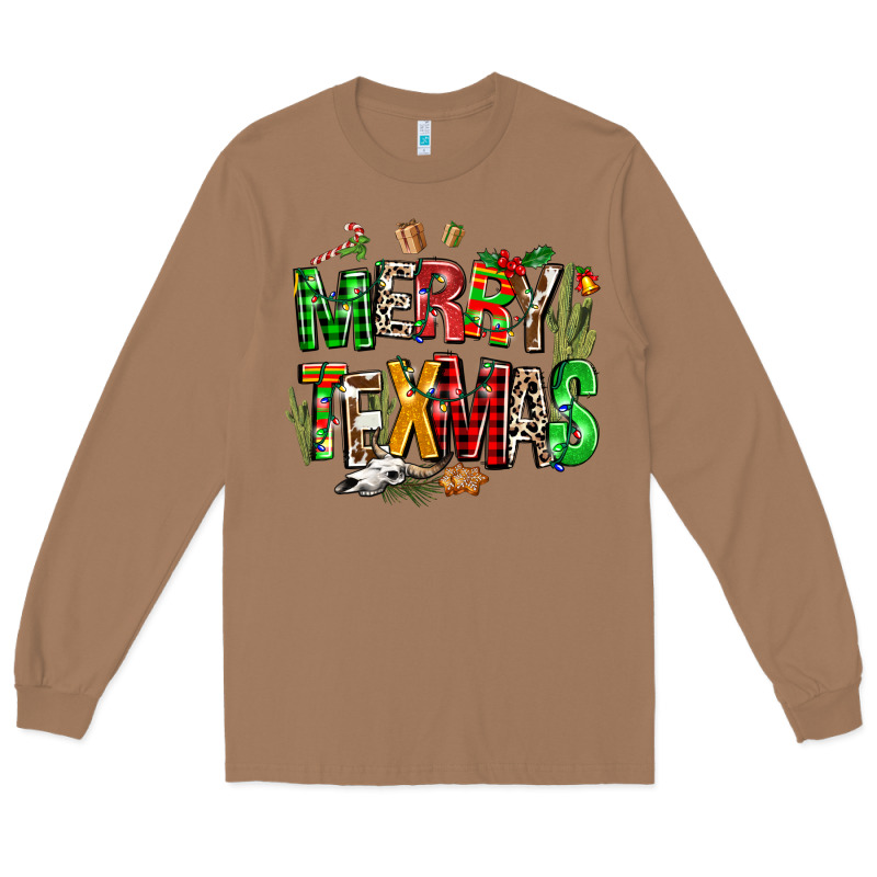 Christmas Texas Western Long Sleeve Tee by AdoDesignShop | Teevron