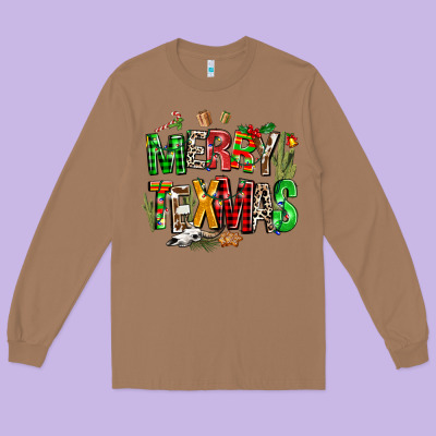 Christmas Texas Western Long Sleeve Tee Designed By Adodesignshop