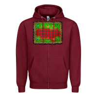 Burgundy christmas lights background Zipper Hoodie - AdoDesignShop