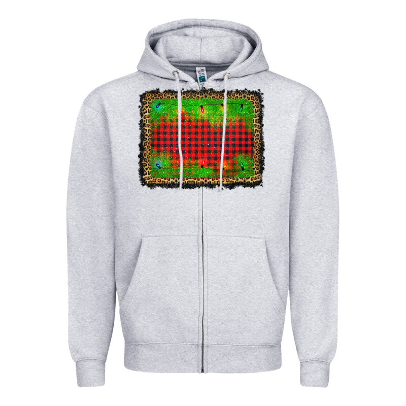 Christmas Lights Background Zipper Hoodie by AdoDesignShop | Teevron