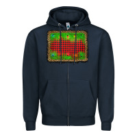 Navy christmas lights background Zipper Hoodie - AdoDesignShop