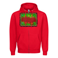 Red christmas lights background Zipper Hoodie - AdoDesignShop