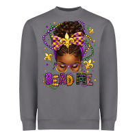 Storm bead me mardi gras afro messy bun Heavyweight Sweatshirt - texasbilliewilder