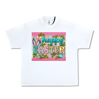 White happy easter mousepad Urban Heavy Tee - BarkalooDesign