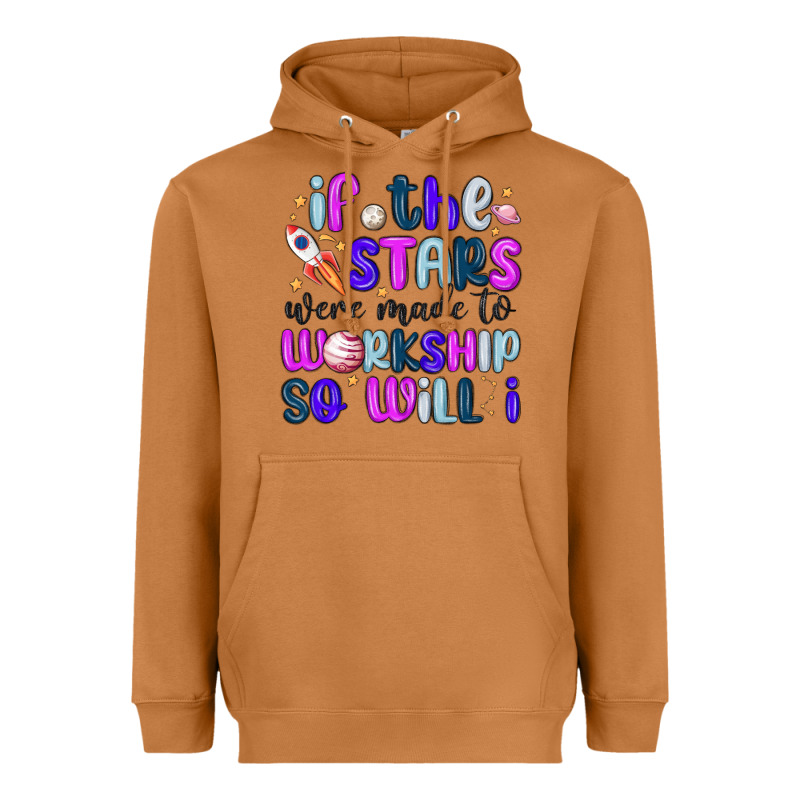 If The Stars Were Made To Worship So Will I Heavyweight Hoodie by MaliasSmallBusiness | Teevron