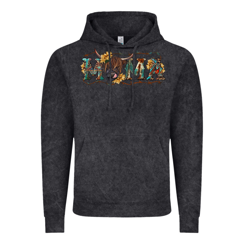 Western Mama With Highland Cow Vintage Hoodie by RanaPortraitStore | Teevron